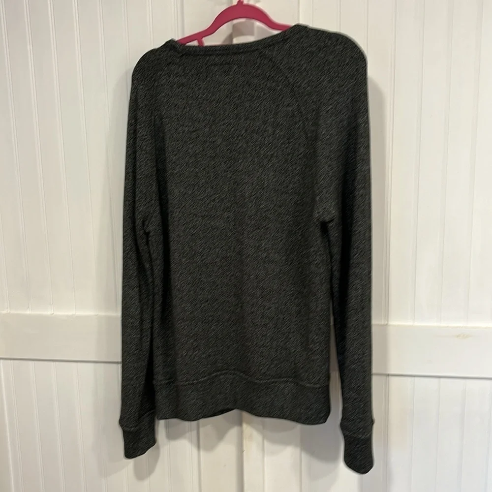 Banana Republic, dark gray/black W/ Terry Green inside men’s sweater size M